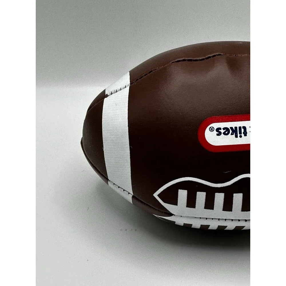 Little Tikes Soft Plush Football Toy Brown White Stitched Vinyl Kids”